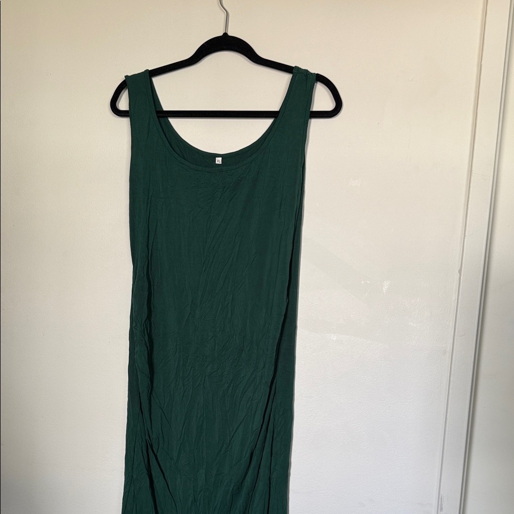 Green maternity Maxi Dress